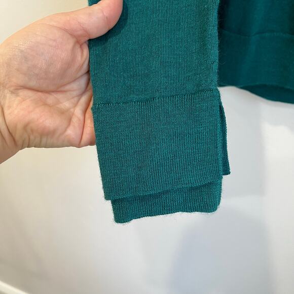 Banana Republic Merino Wool Crewneck Long Sleeve Sweater Teal Soft Knit S - Picture 6 of 6